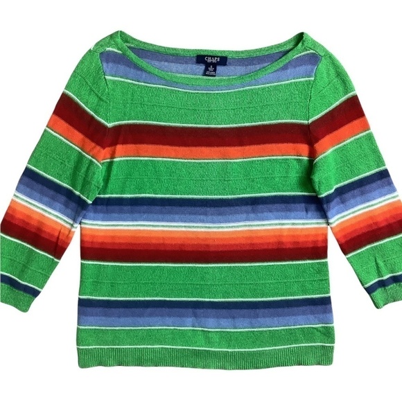 Linen Blend 3/4 Sleeve Blouse Top Sz Small - Picture 3 of 9